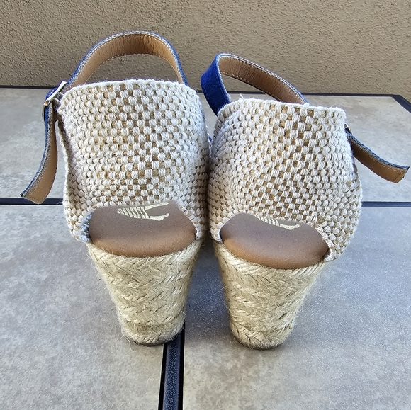 Paseart Blue Suede Espadrilles, Size 38 - Picture 7 of 11